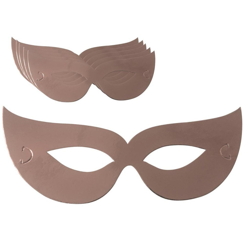 Masques rose gold en carton