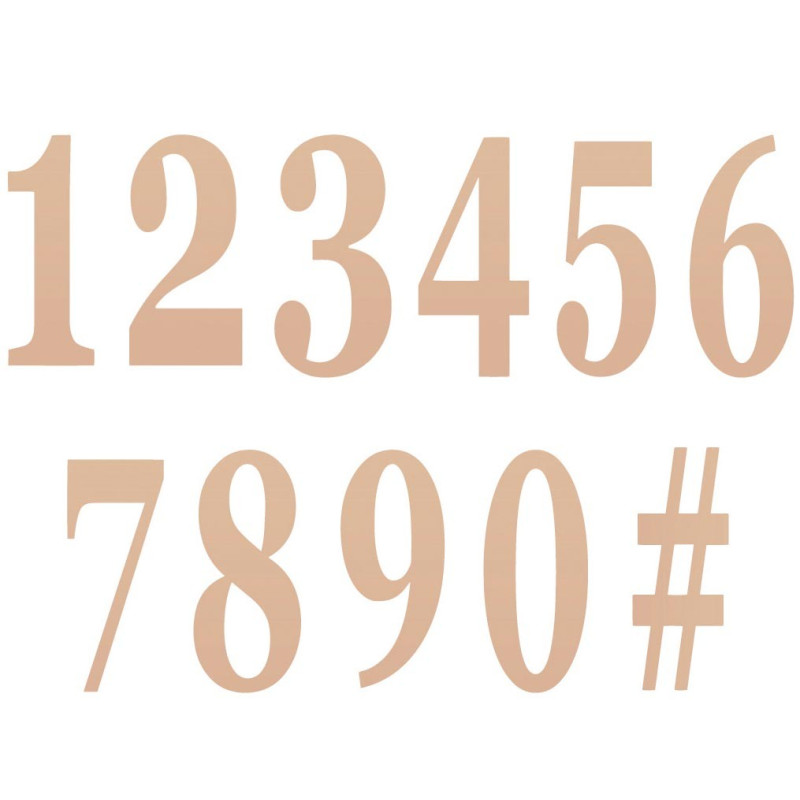 Chiffres rose gold adhésifs géants