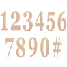 Chiffres rose gold adhésifs géants Chiffres rose gold adhésifs géants