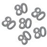 Confettis anniversaire 80 ans couleur argent Confettis anniversaire 80 ans couleur argent