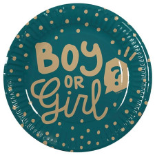 Assiettes boy or girl pour Gender Reveal