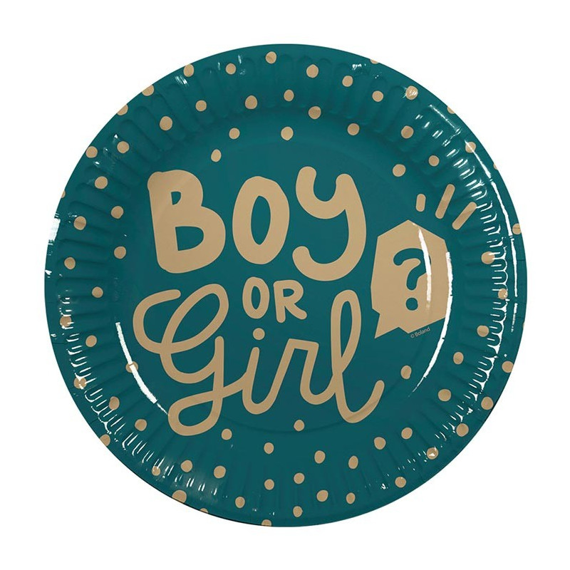 Assiettes boy or girl pour Gender Reveal