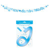 Guirlande anniversaire bleue 6 mètres