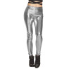 Legging argent adulte idéal soirée disco années 80