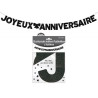 Guirlande anniversaire noire chic