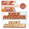 Confettis de table terracotta joyeux anniversaire géants Confettis de table terracotta joyeux anniversaire géants