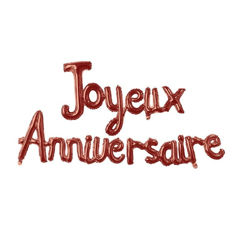 Guirlande joyeux anniversaire couleur terracotta en ballons