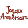 Guirlande joyeux anniversaire couleur terracotta en ballons