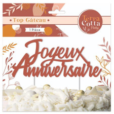 Top gâteau anniversaire terracotta