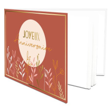 Livre d'or anniversaire thème terracotta Livre d'or anniversaire thème terracotta