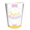 Gobelets en carton joyeux anniversaire fille