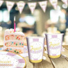 Décoration de table anniversaire fille rose et blanc
