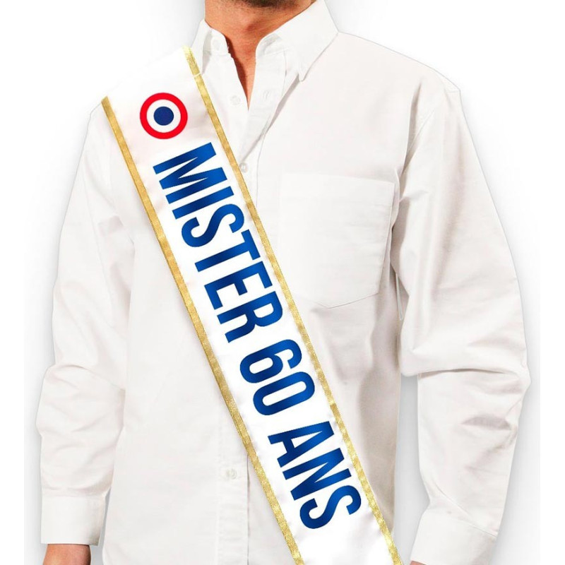 Echarpe anniversaire mister 60 ans