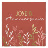 Serviettes terracotta anniversaire
