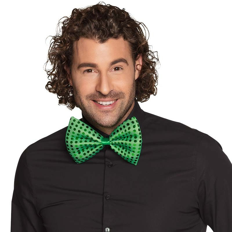 Nœud papillon vert avec sequins Nœud papillon vert avec sequins