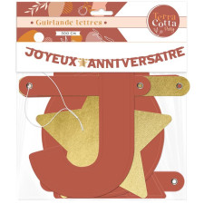 Guirlande anniversaire terracotta