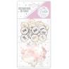 Confettis de table pour anniversaire fille roses et blancs
