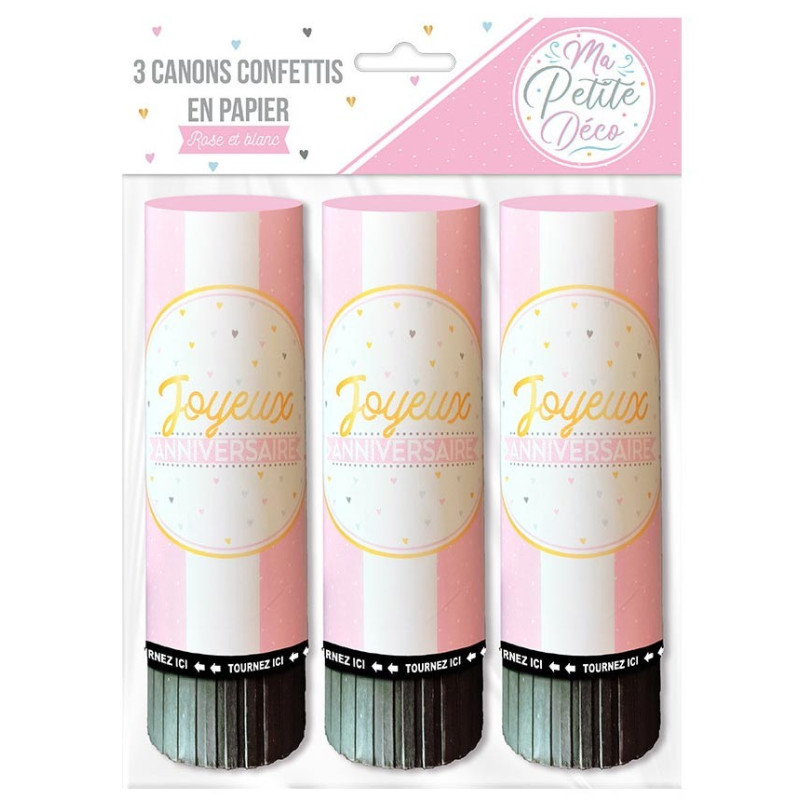 Canon à confettis pour anniversaire enfant