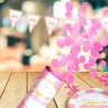 Confettis roses pour anniversaire fille