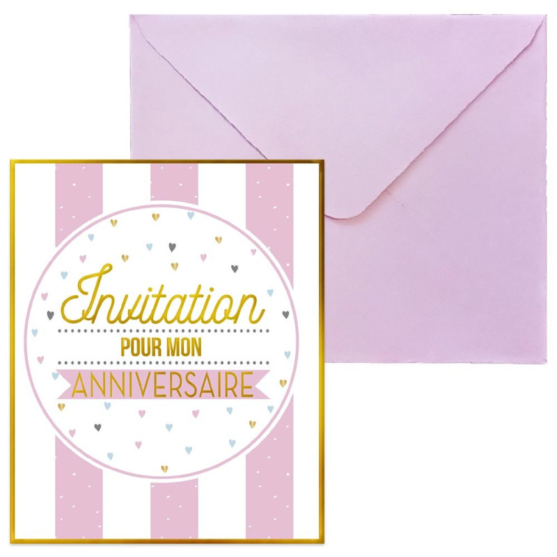 6 cartes d'invitations Reine des neiges + 6 enveloppes