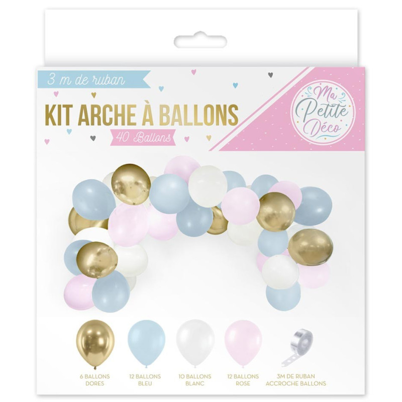 Kit Arche de Ballons Pastel 40 ballons