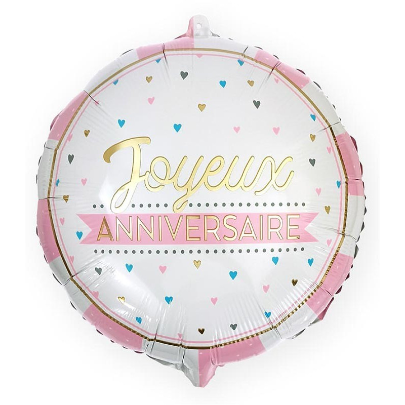 Ballon joyeux anniversaire fille hélium