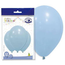 12 Ballons Bleu Pastel