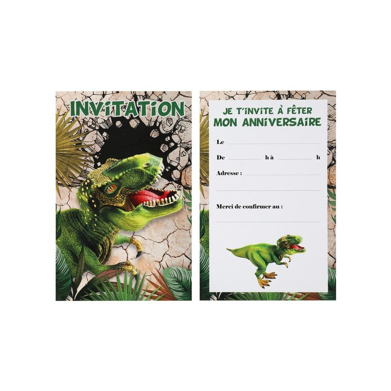 Invitation anniversaire dinosaure