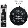 Ballon géant joyeux anniversaire noir en latex Ballon géant joyeux anniversaire noir en latex