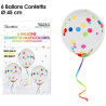 Ballon confettis multicolore