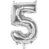 Ballon chiffre 5 argent Ballon chiffre 5 argent