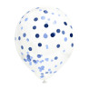 Ballon avec confettis bleu