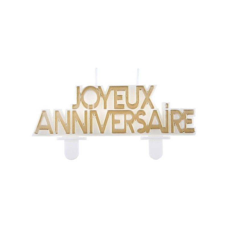 Bougie anniversaire dorée