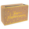 Urne joyeux anniversaire en carton kraft et or