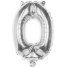 Ballon mylar chiffre 0 argent en 36 cm