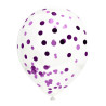 Ballon violet avec confettis