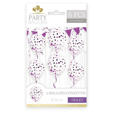 Ballons confettis violets