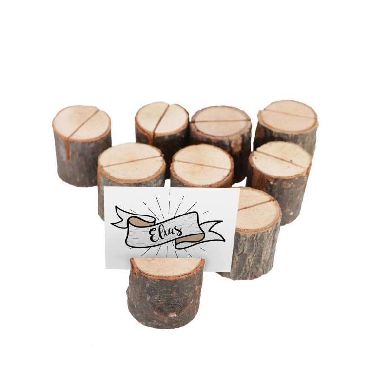 Marque-place rondin de bois Marque-place rondin de bois