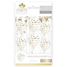 Ballon confettis doré