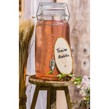 Décoration table rondin de bois