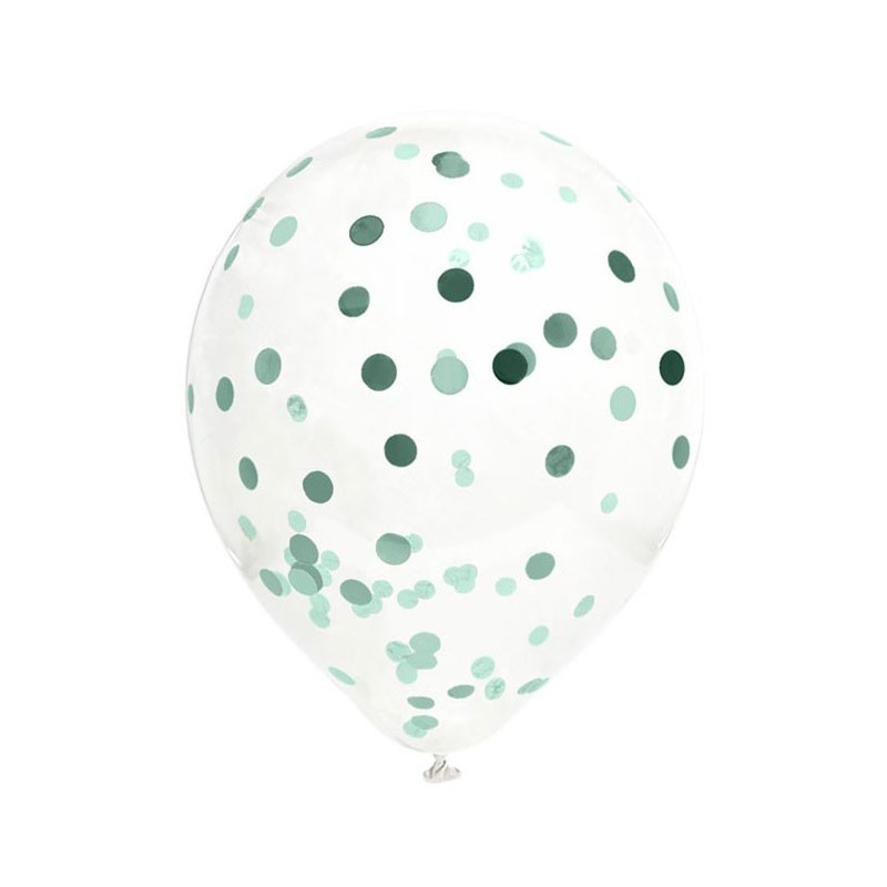 Ballon vert d'eau confettis Ballon vert d'eau confettis