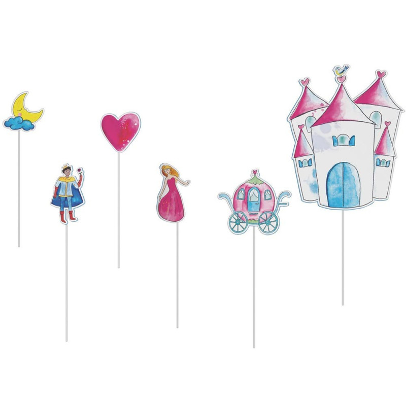 Piques gâteau anniversaire princesse pour décoration