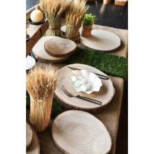 Décoration de table rondin de bois Décoration de table rondin de bois
