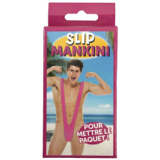 Mankini homme rose fluo