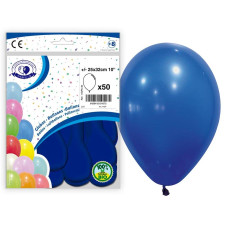Paquet de 50 ballons bleu marine à gonfler en latex