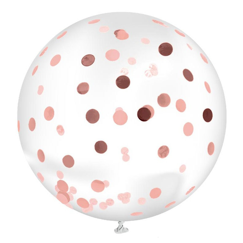 Ballon confettis rose gold géant
