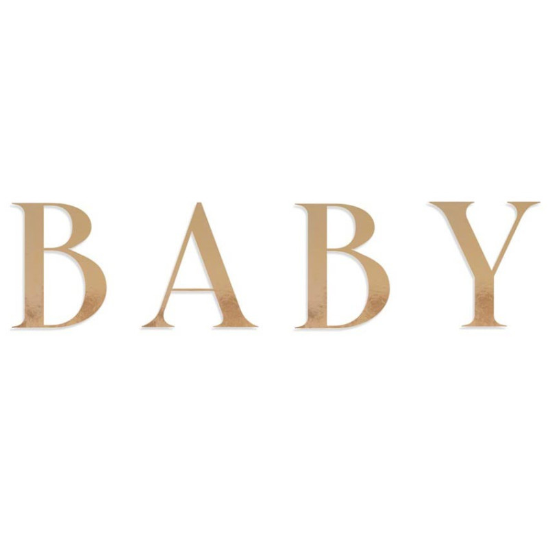 Stickers baby shower rose gold