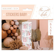 Lettre baby shower rose gold