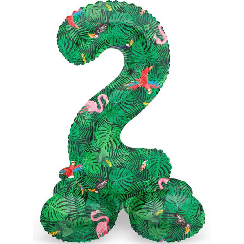 Ballon chiffre 2 tropical