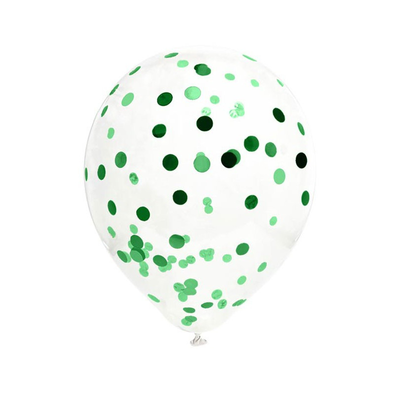 Ballon confettis vert